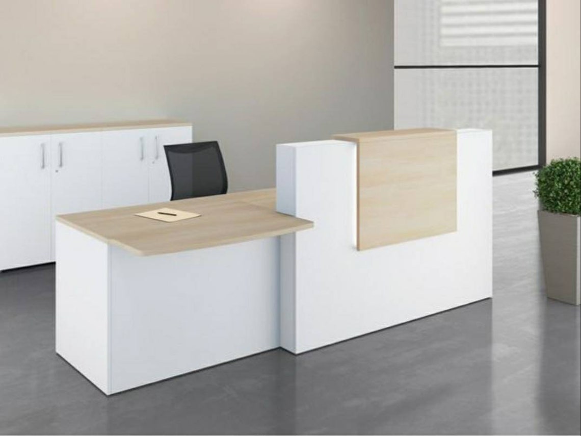 Modern Two Tone Reception Desk with ADA counter Etsy