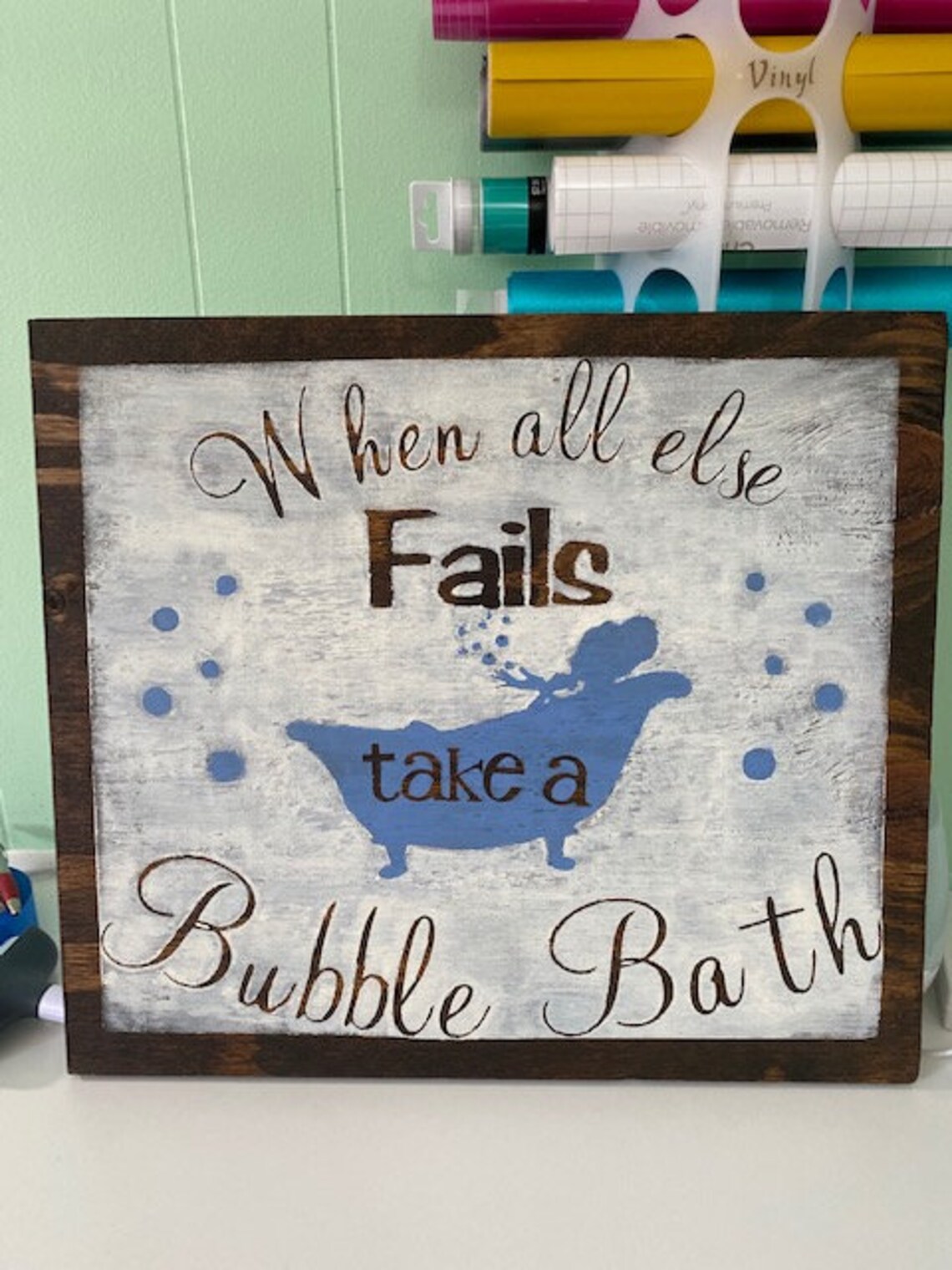 When All Else Fails Take a Bubble Bath Wood Sign Etsy