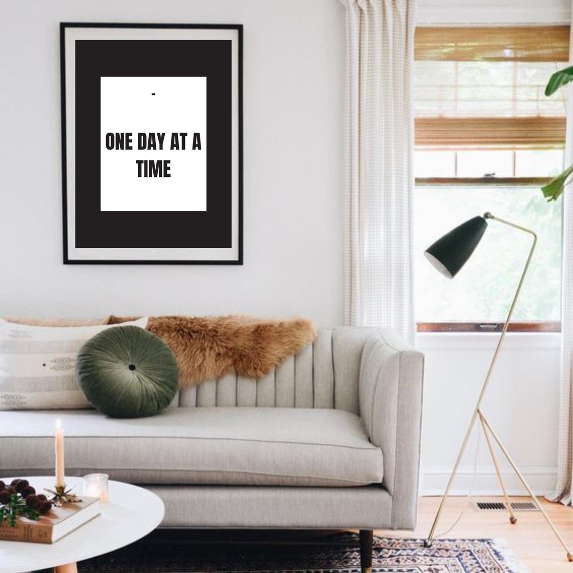 One day at a time wall art print Inspirational Wall art Etsy