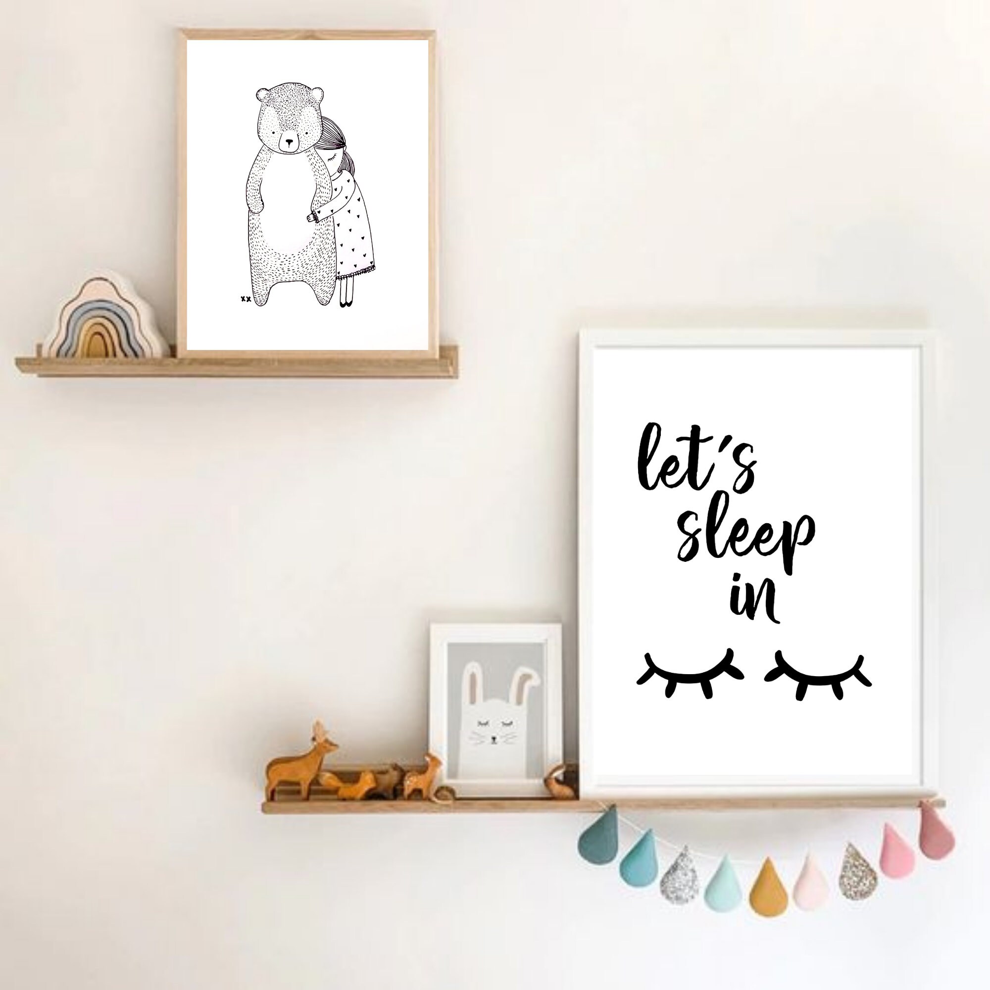 Black and white nursery wall art nursery wall art printables | Etsy
