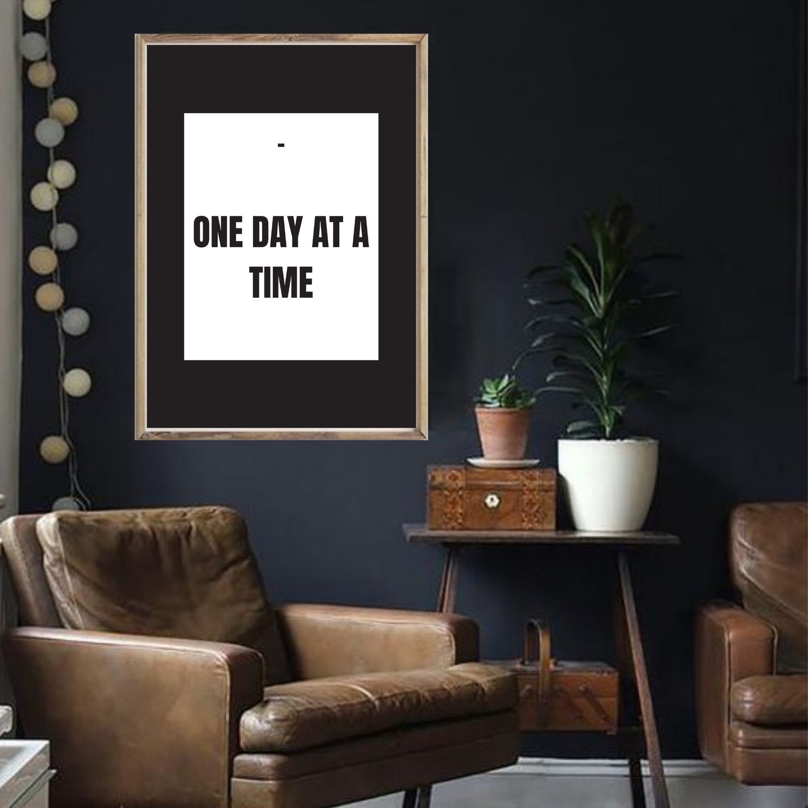 One day at a time wall art print Inspirational Wall art Etsy