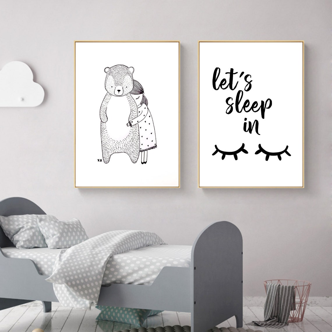 Black and white nursery wall art nursery wall art printables | Etsy