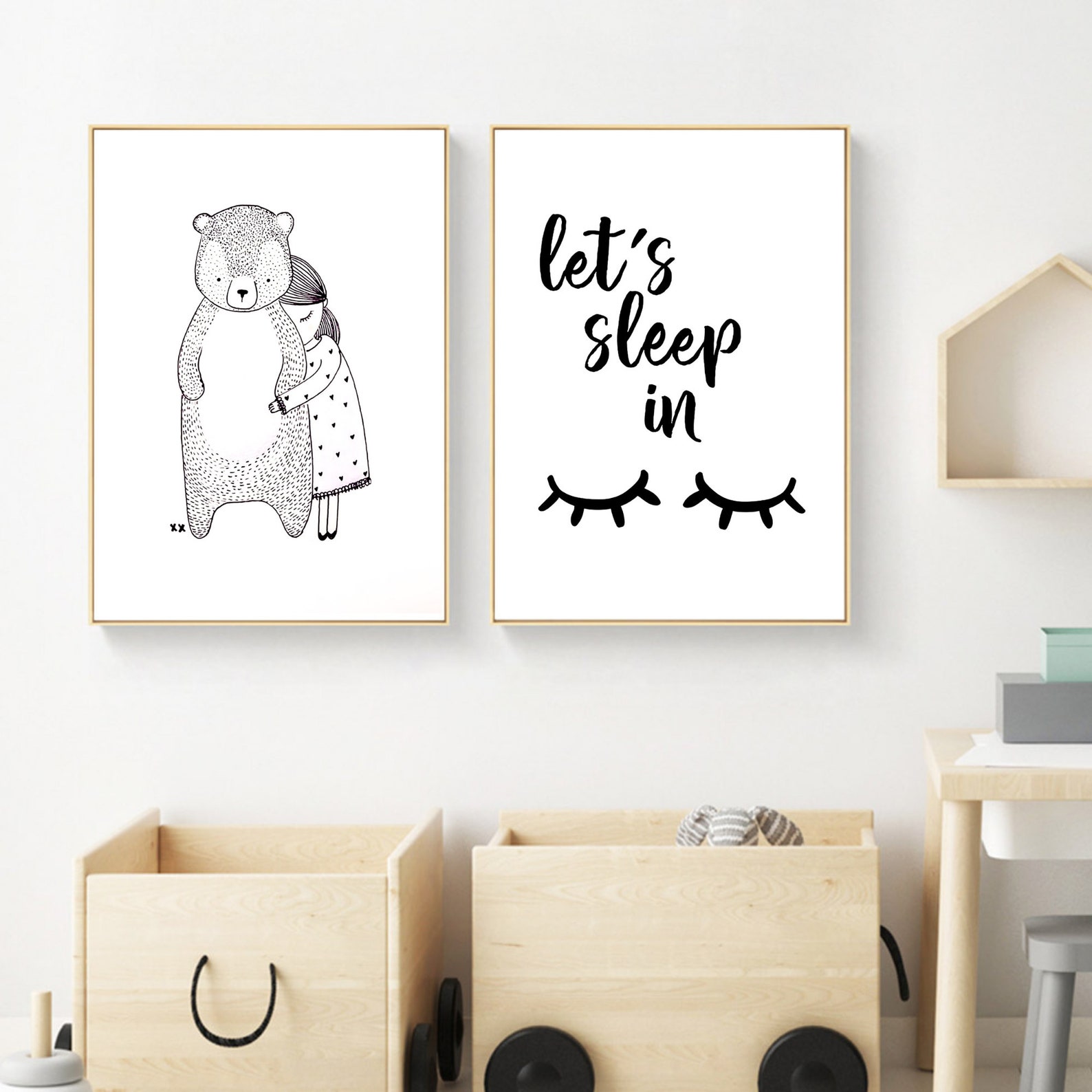 Black and white nursery wall art nursery wall art printables Etsy