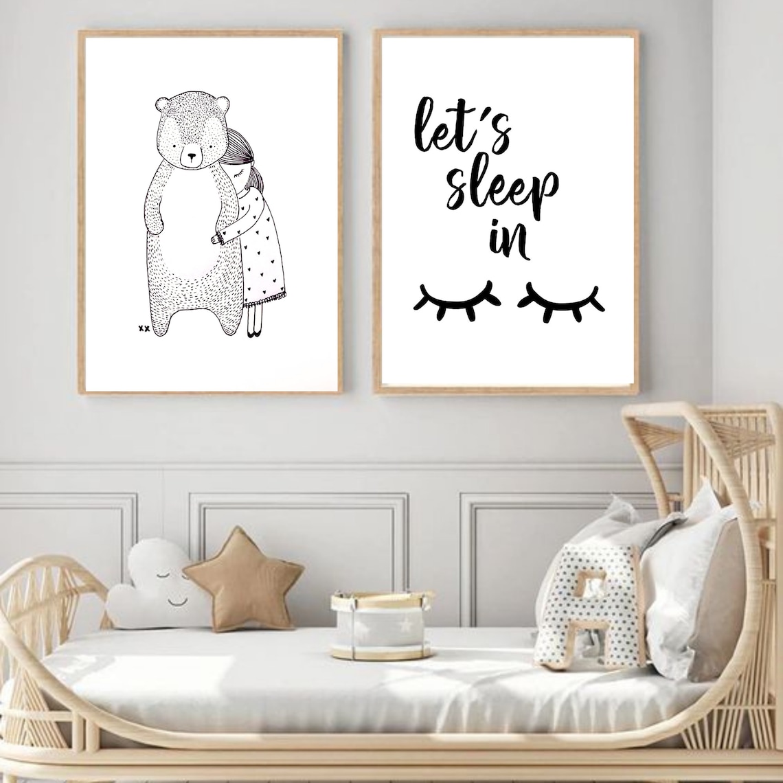 Black and white nursery wall art nursery wall art printables Etsy