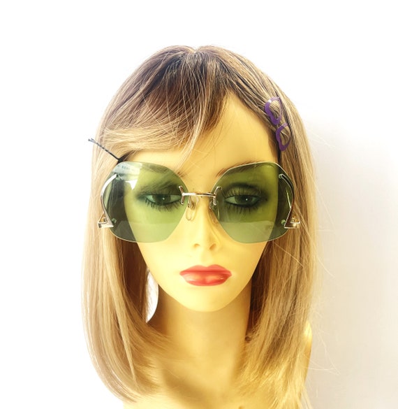 Oversized rimless sunglasses hotsell