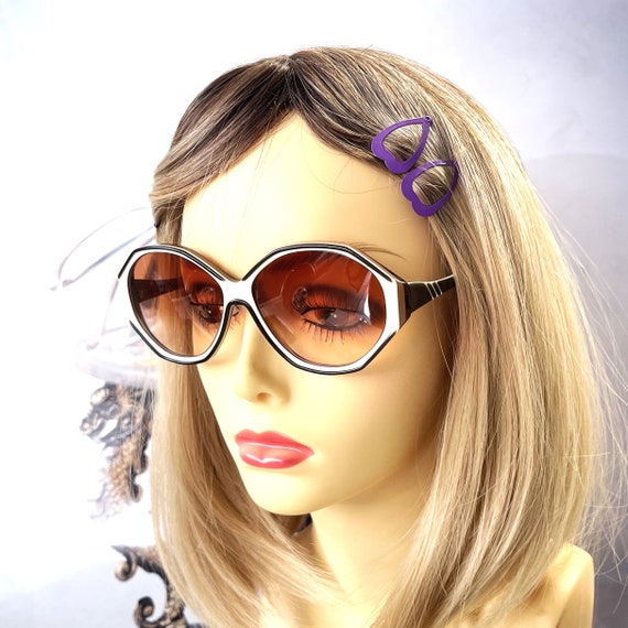 Vintage 70s Womens Sunglasses  "Model 9603"  with… - image 2