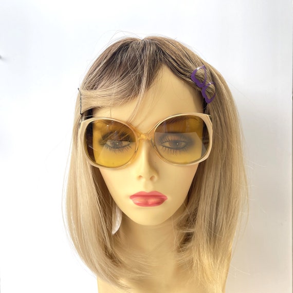 Vintage70s Womens sunglasses With Custom Made Gol… - image 1