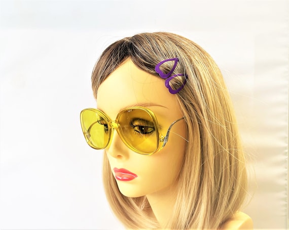 Vintage 1980s Womens Drop-Arm Sunglasses with Cus… - image 2