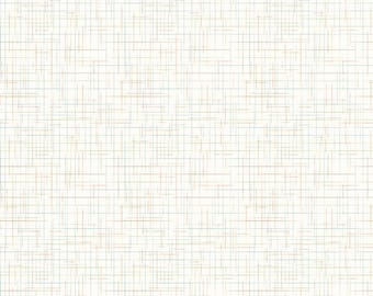 Quilting Cotton Cream Crosshatch Fabric, Riley Blake Low Volume Blender by Half Yard