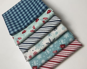 Paquete perfecto de retazos de tela para invierno, 6 piezas, Lori Whitlock para Riley Blake Designs, tela para patchwork de invierno