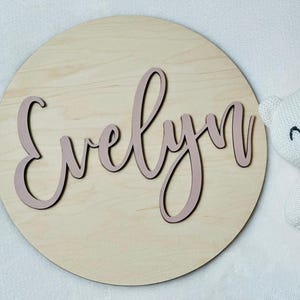 Wooden Baby Name Sign: 3D Nursery Decor, Newborn Photo Prop