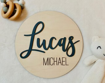 Personalized Wooden Baby Name Sign for Hospital | Baby Announcement Photo Prop