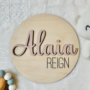 Baby Name Sign, Wood Newborn Baby Name Announcement, Welcome Baby Hospital Name Sign, Baby Arrival Sign, Birth Announcement, Baby Gift