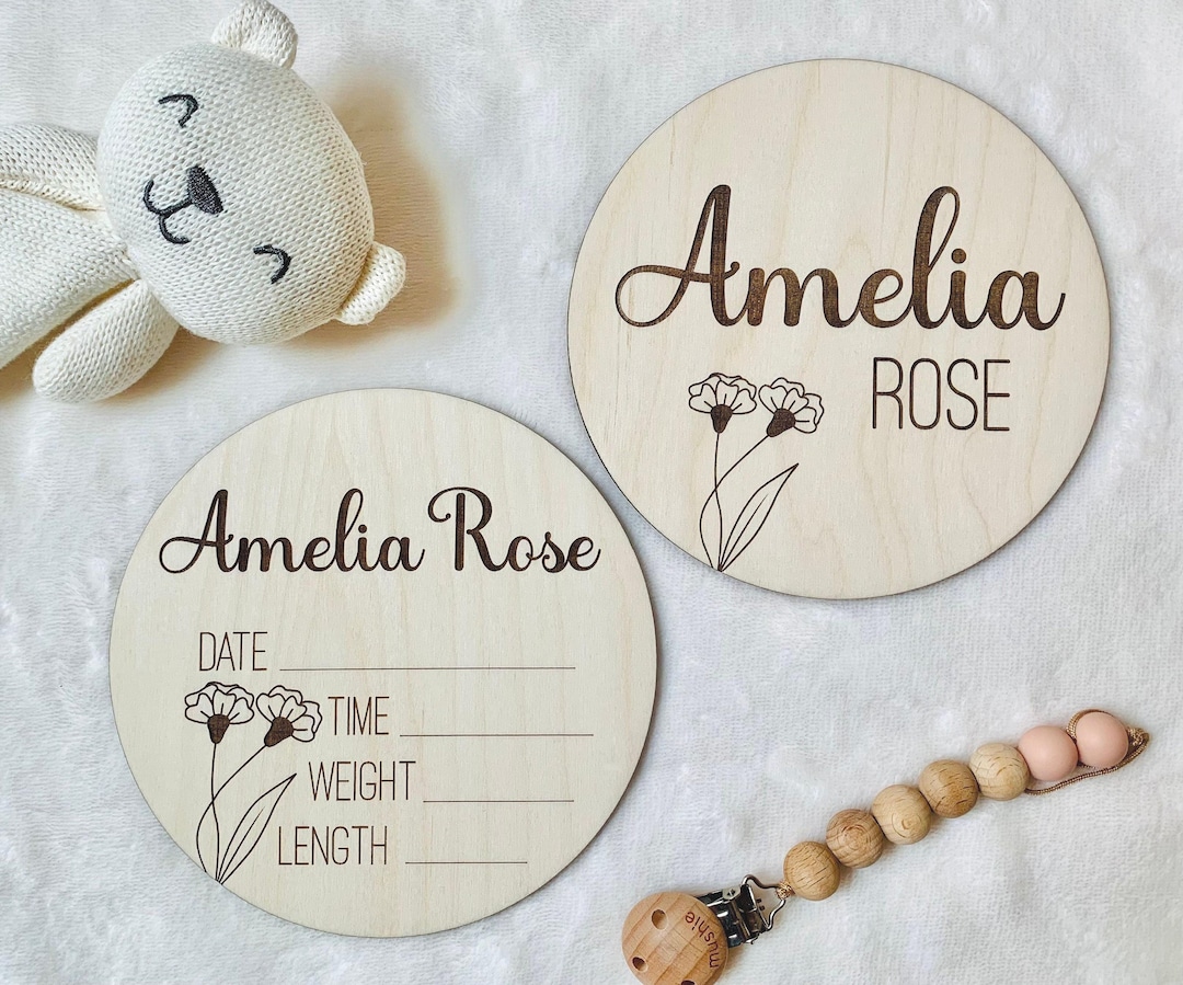 Personalized Birth Announcement Sign With Stats & Name - Etsy