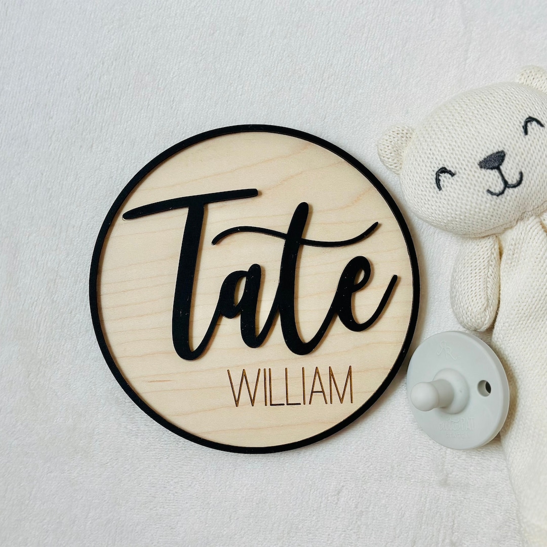 Baby Announcement Sign for Hospital, Newborn Name Sign, Baby Name Sign