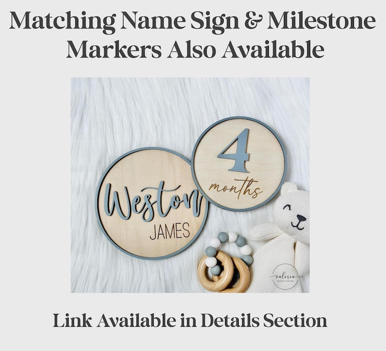 Baby Announcement Sign | Personalized Birth Stat & Footprint Board | Newborn Keepsake Gift | Hospital Photo Prop image 20
