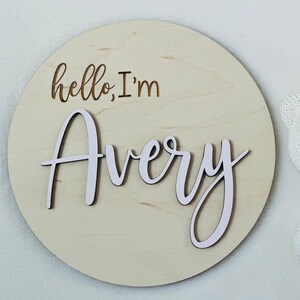 Baby Name Sign, Birth Announcement Sign, Baby Name Announcement, Newborn Name Wood Sign, Baby Name Sign for Hospital, Name Announcement