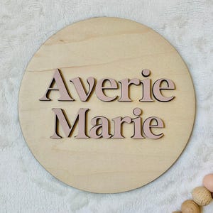 Wooden Baby Name Sign: 3D Nursery Decor, Newborn Photo Prop