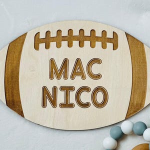 Football Baby Name Sign, Football Baby Announcement Sign , Birth Announcement Sign, Baby Name Sign for hospital, Football Newborn Photo Prop