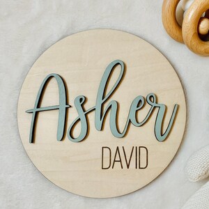 Wooden Baby Name Sign: 3D Nursery Decor, Newborn Photo Prop