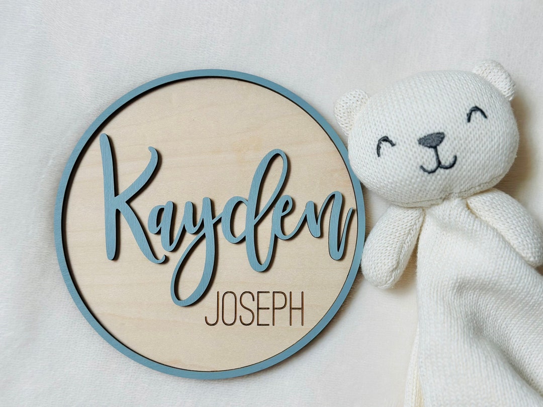 Baby Announcement Sign for Hospital Newborn Name Sign Baby Etsy
