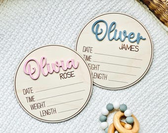 Twins Birth Announcement Sign, Twin Arrival Sign, Personalized Twin Baby Gift, Hospital Photo Prop