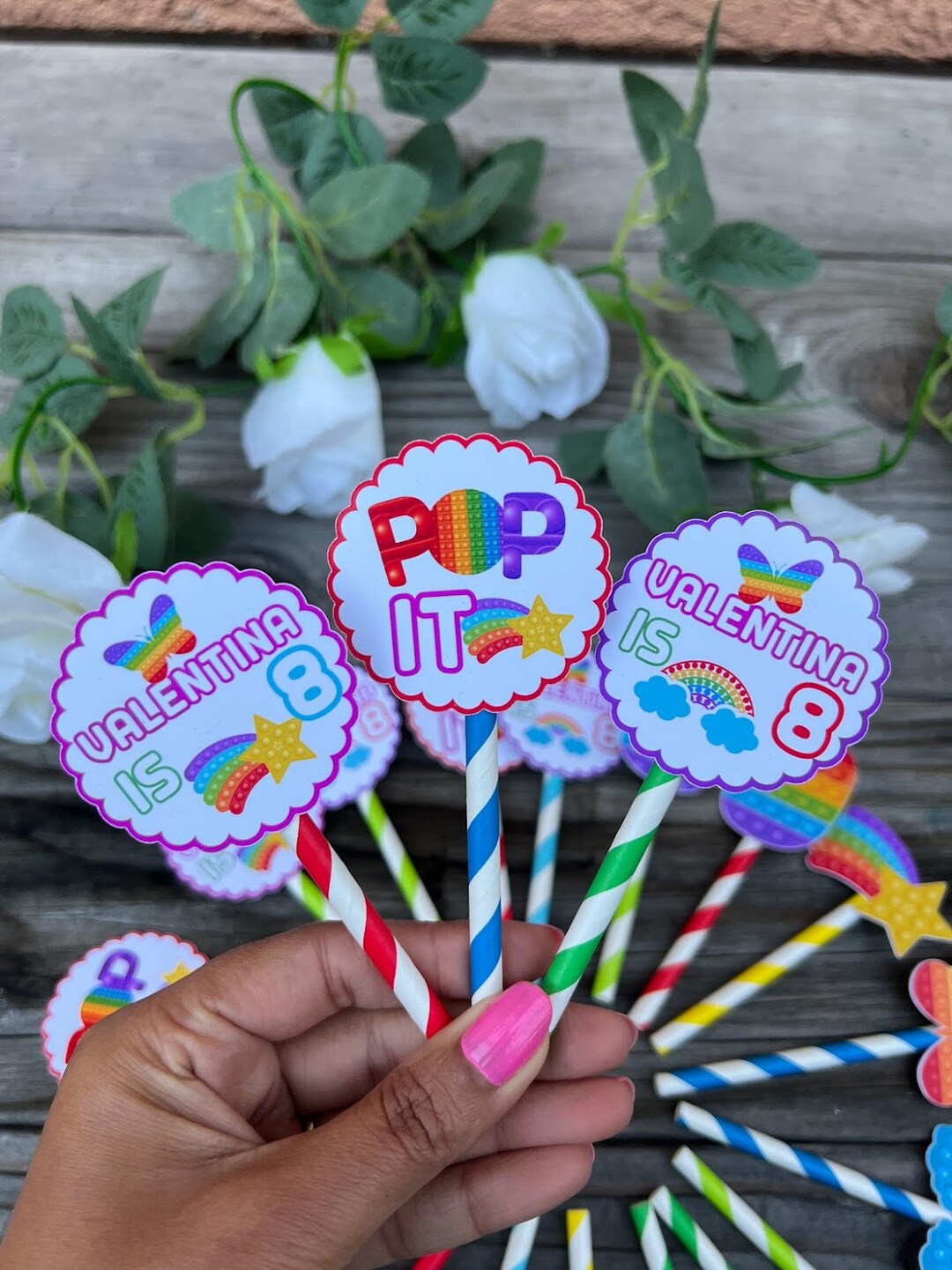 Pop Topper Pop-it Cupcake Toppers Pop It Drink Labels Pop-it Birthday - Etsy