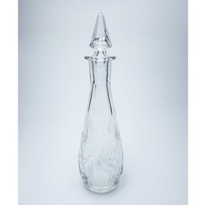 Decanter, Carafe, Crystal 1970s, Vodka, Water Bottle, Vodka Bottle, Whiskey Vintage Old Barware, Antique kitchenware, Bottle with Jug