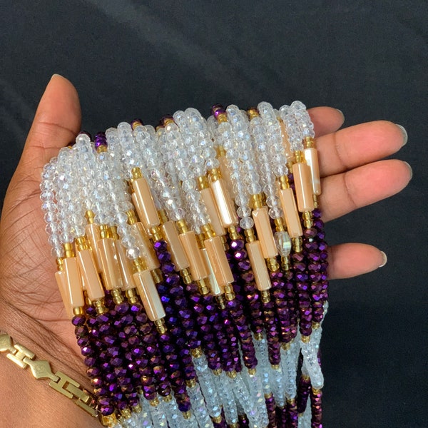 Authentic West African Crystal Waist Beads for Women (style no. 82)