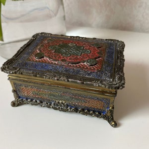 Vintage Casket of Victorian rare, Trinket Box, jewelry casket, Rare Very Ornate Victorian Trinket /Casket Box Brass