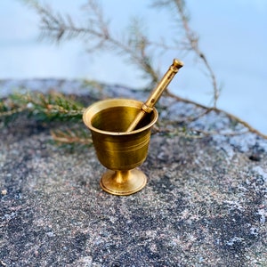 Vintage Messing Mörser und Pestle | Vintage Messing Mörser | Kleiner Vintage Mörser und Pestle