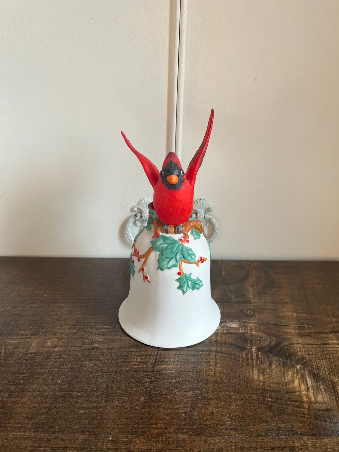 Vintage Enesco Red Cardinal Bell - Etsy
