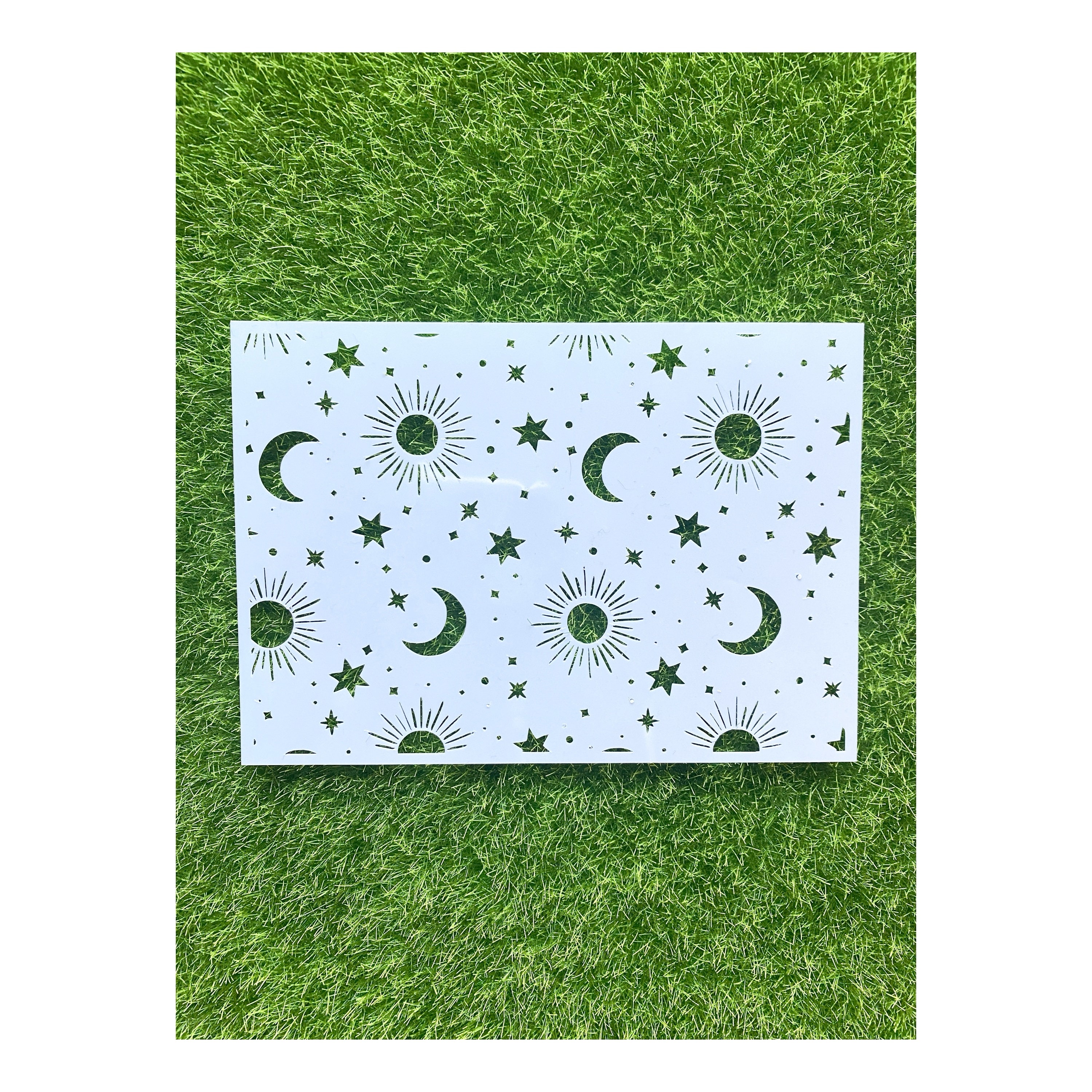 Sun and Moon Polymer Clay Stencil\Texture Sheet