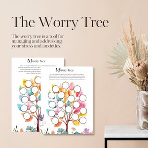 The Worry Tree Template Therapy Stress Relief Mental Health Instant