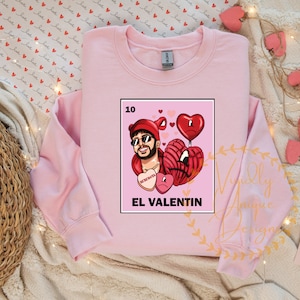 Benito Valentines sweater Bad Bunny Loteria Bad Bunny Sweatshirt Bad Bunny Valentines, Valentines Loteria, Valentines Concha, valentine shir