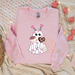 Be My Boo Sweatshirt, Ghost Sweater, Valentines Day Hoodie, XOXO Sweatshirt, Women Valentines Day Sweatshirt, Heart Sweatshirt
