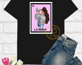 Mother’s Day “ La Reina” loteria style shirt