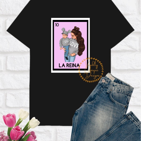 Mother’s Day “ La Reina” loteria style shirt