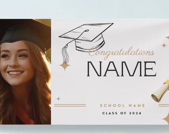 Graduation Banner Custom Banner Senior Banner Graduation 2024 Graduation Decoration Gift Banner Yard sign Gift Graduate Vinyl Banner