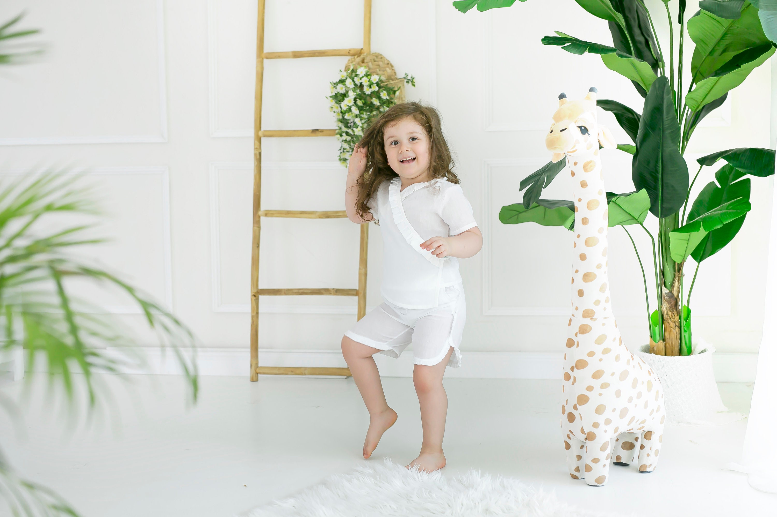 White shirt for hot sale girls with ruffles