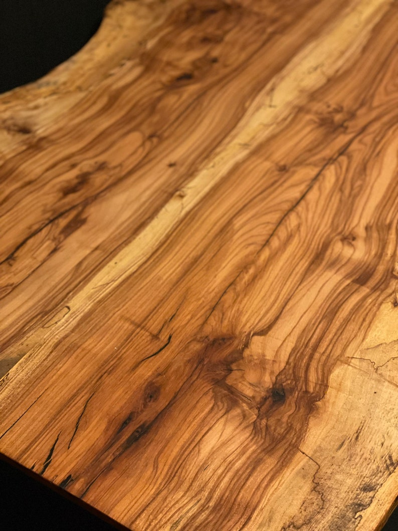 Pecan Live Edge Kitchen Table Etsy