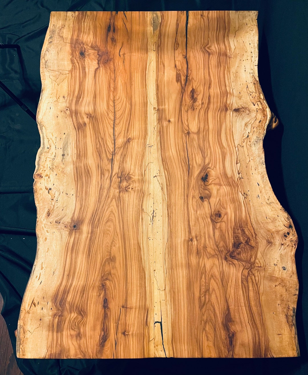 Pecan Live Edge Kitchen Table Etsy
