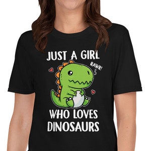 かわいい女性用 T-Rex シャツ - 恐竜が大好きな女の子、おもしろかわいい恐竜好きへのギフト T シャツ