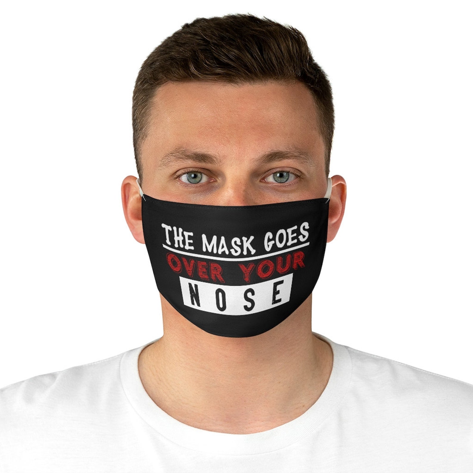 The Mask Goes Over Your Nose Fabric Face Mask Etsy