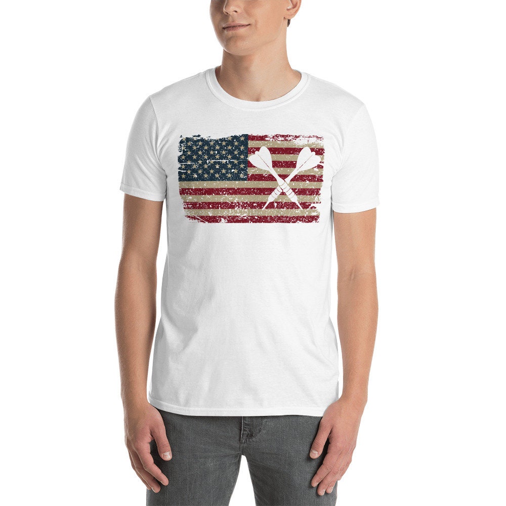 American Flag Darts T-shirt I Proud USA Dart Player Jersey - Etsy