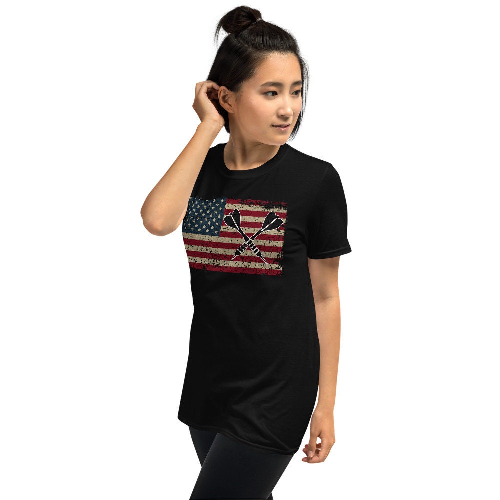 American Flag Darts T-shirt I Proud USA Dart Player Jersey - Etsy