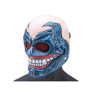 Fiberglass &quot;Hell Clown&quot; Full Face Mask(Large / Mesh Lens) Halloween Cosplay