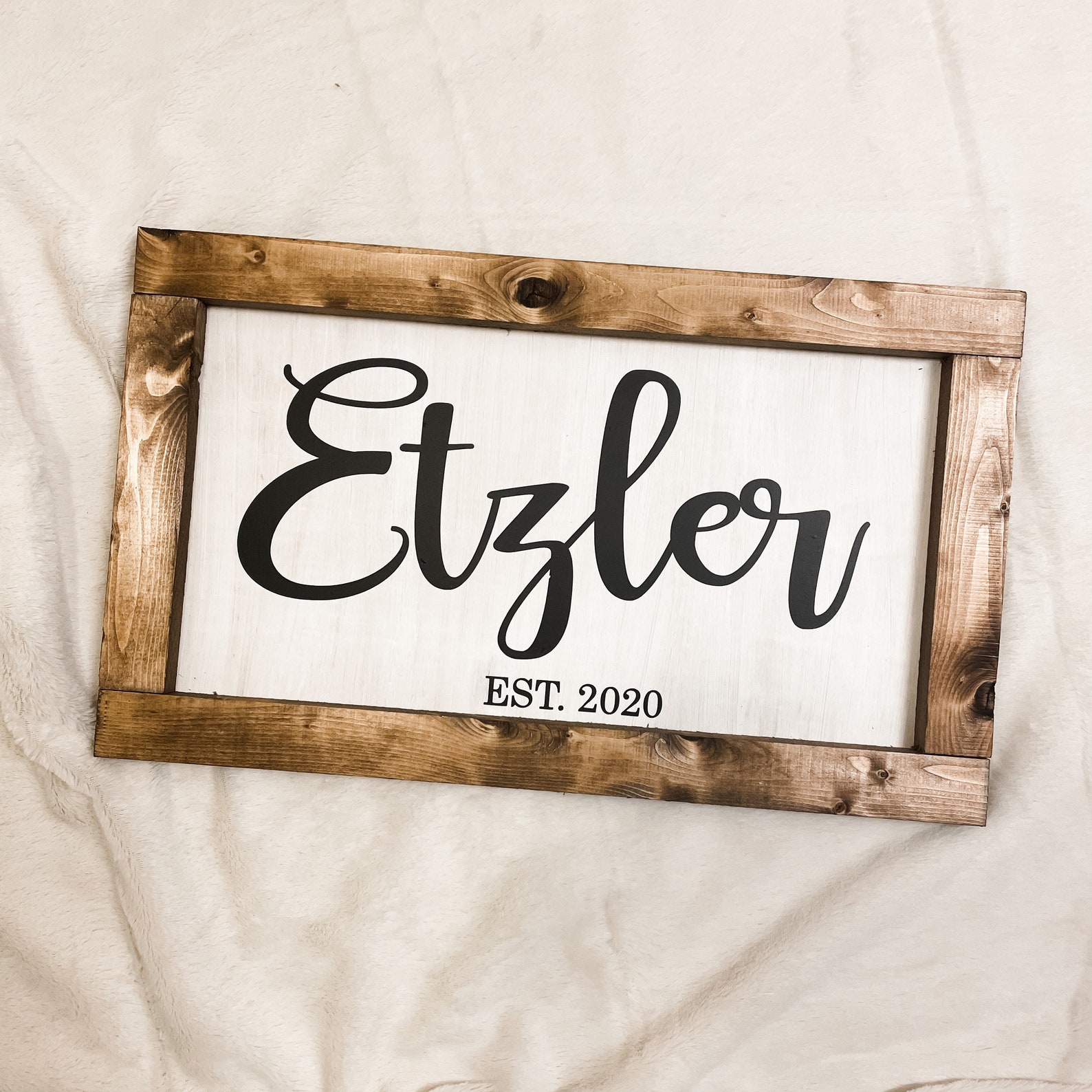 Last Name Sign Last Name Wood Sign Established Last Name Etsy