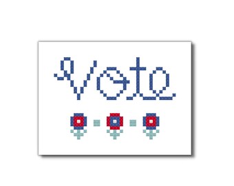投票、有権者、クロスステッチ パターン、PDF ファイル、愛国心、選挙、米国