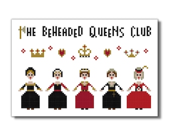 Tragic Queens, Anne Boleyn, Cross Stitch Pattern, PDF File, Marie Antoinette, Mary Stuart